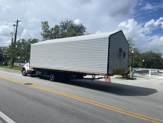 Sheds Relocate,movemos Casita De Patio Rv Trailer Crane Sale