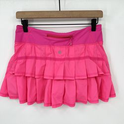 Lululemon Pink Pace Setter Skirt Skort Women's Size 6
