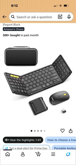 Folding portable keyboard