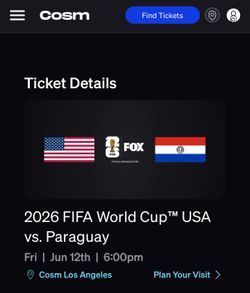 Cosm World Cup DOME seats - Paraguay vs USA 6/12