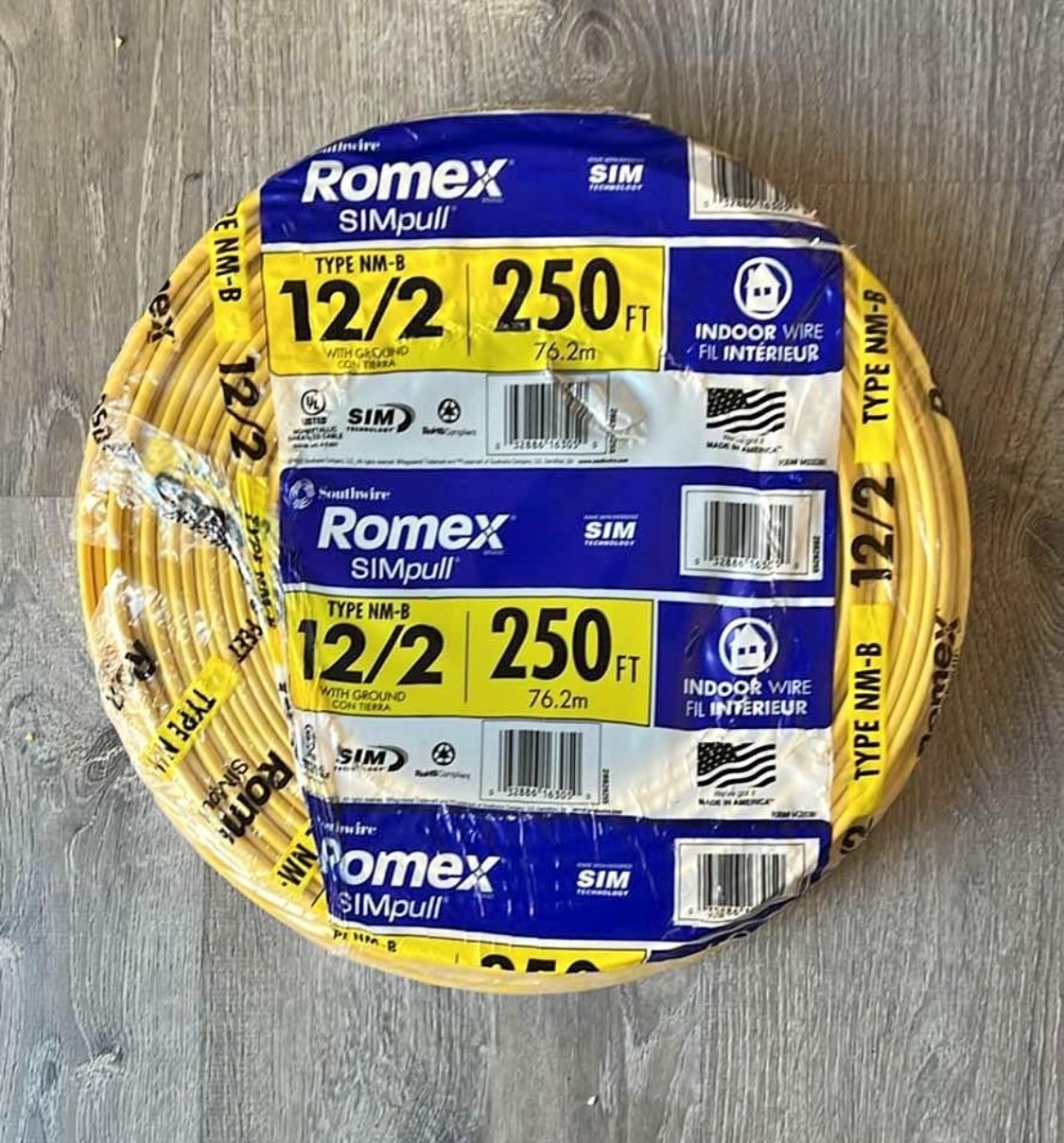 12/2 Romex 250’