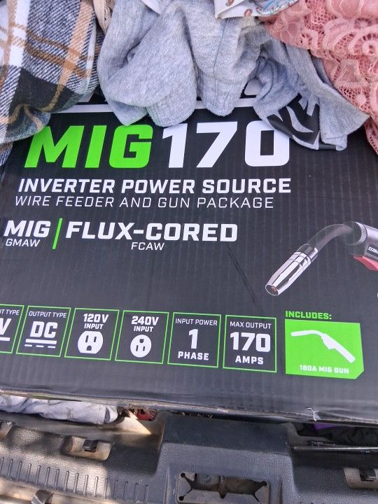 Titanium Mig 170 Introverter Power Source Wire Feeder And Gun Package