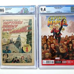 (GRAIL) KEY🔑DR. DOOM 2ND APPEARANCE/NG [1962 1ST PRINT of FANTASTIC FOUR #6] CGC 9.4 CAPTAIN MARVEL🔑2ND APPEARANCE OF KAMALA! ~Only $800 For BOTH~
