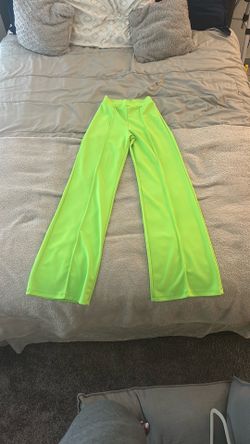 Creased Green Dress Pants