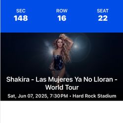 Shakira Concert Ticket 