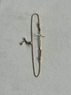 10k gold cross bracelet
