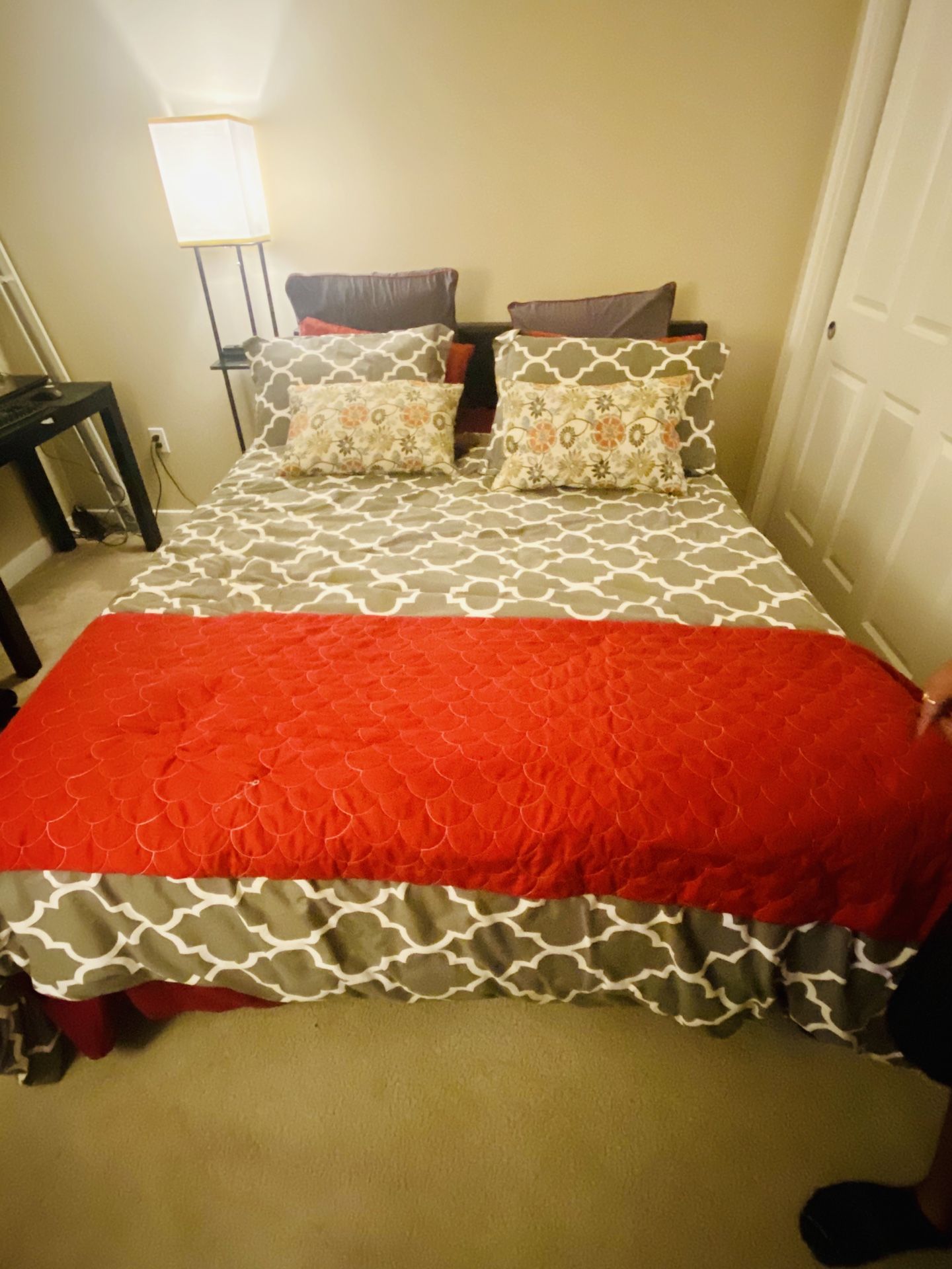 Queen size bed ( mattress also for sale)