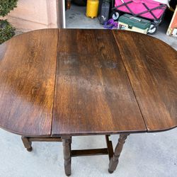 Old drop leaf table. 47” length and 35 1/2 “ wide.