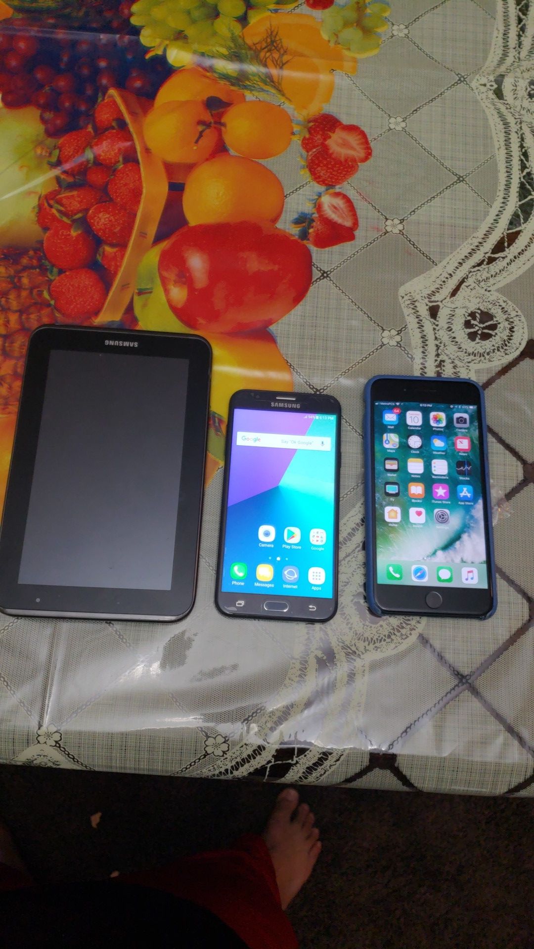 iPhone 7plus Samsung galaxy j7 and Samsung tab 7.1