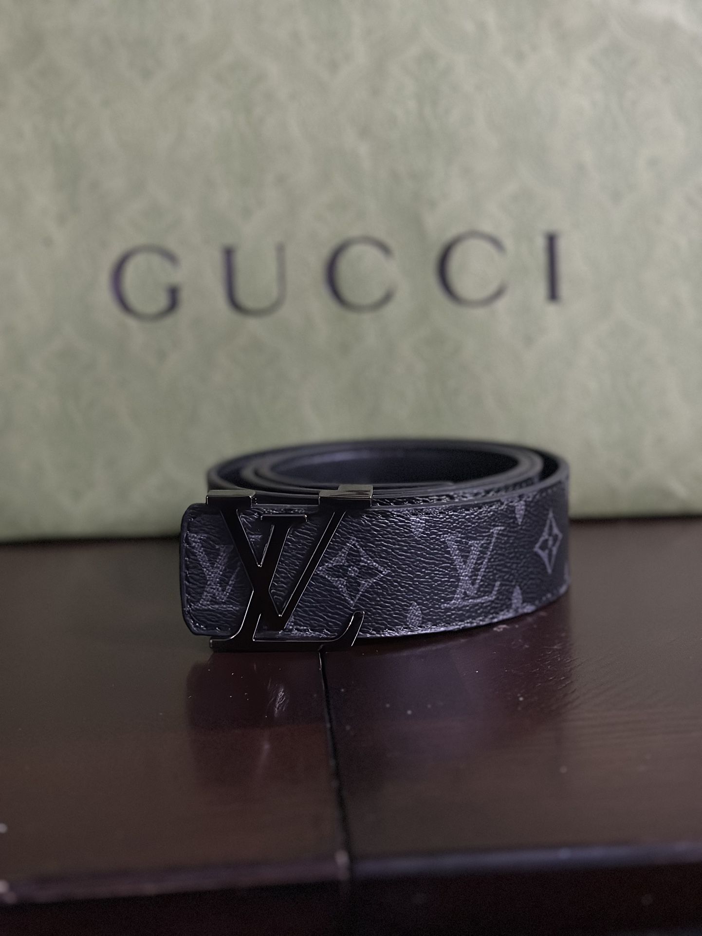 Louis Vuitton Matte Black Belt
