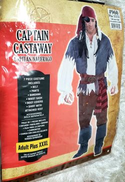 Adult Plus Pirate Men Costume XXL