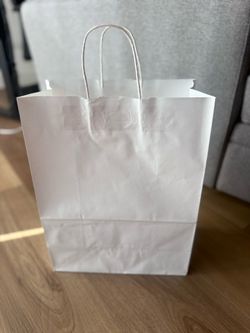 White Paper Gift Bag with Twisted Handles