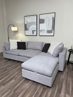 FREE DELIVERY New In Box Cloud Modular Sectional Couch Sofa 4 Piece Gray Grey
