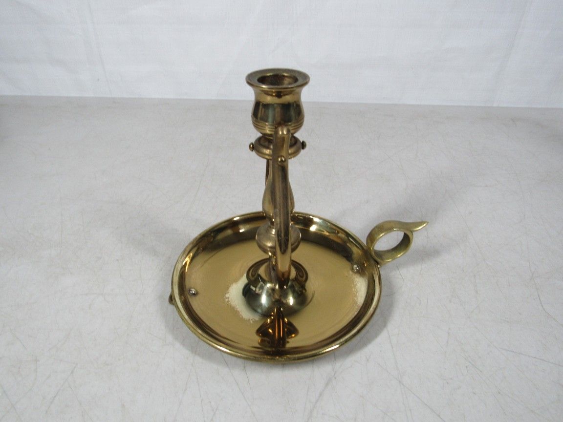 Mystic Seaport Reproductions Solid Brass Sconce Tilting Candle Holder
