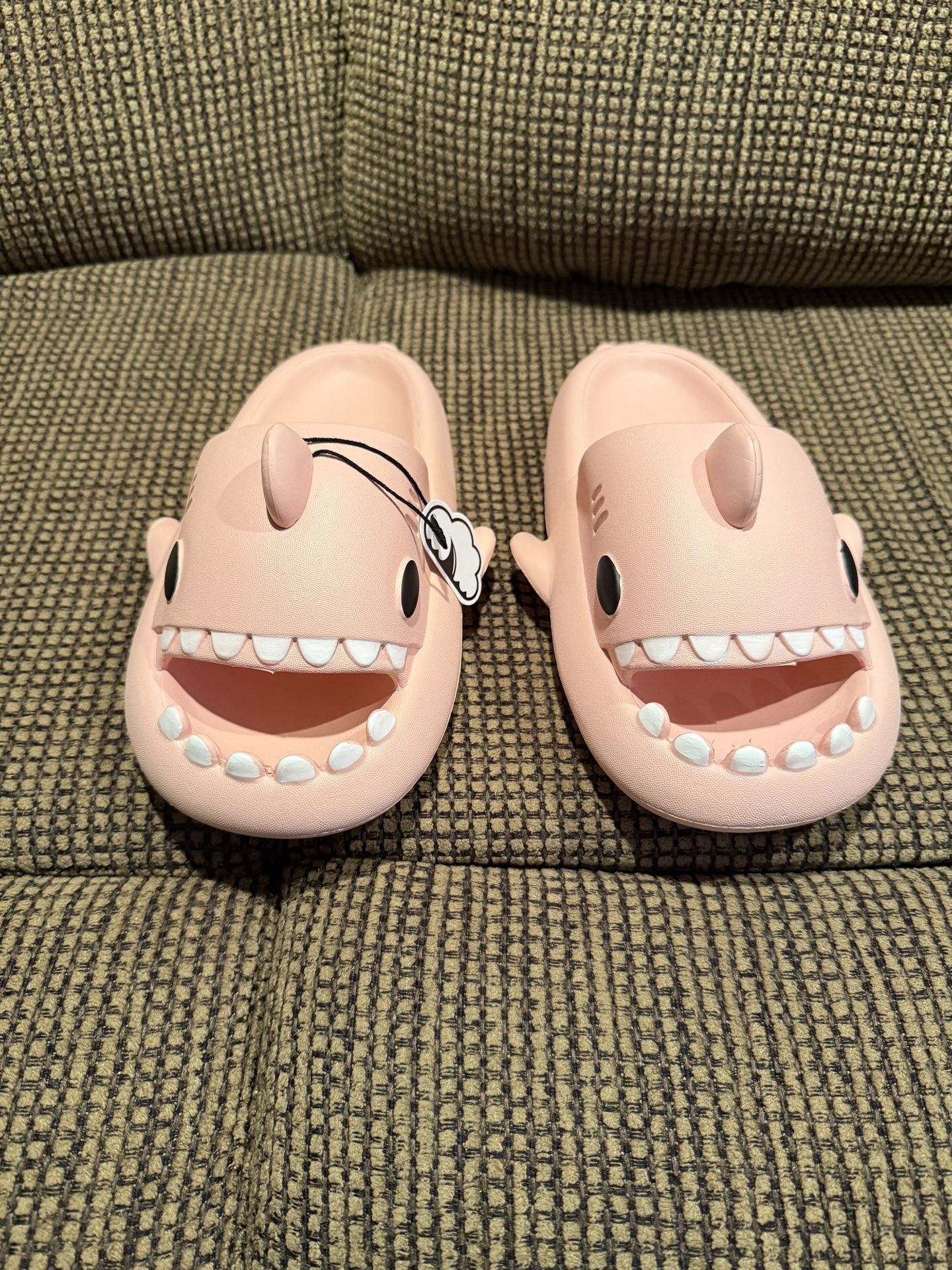 Brand New Shark Slides Size 8  