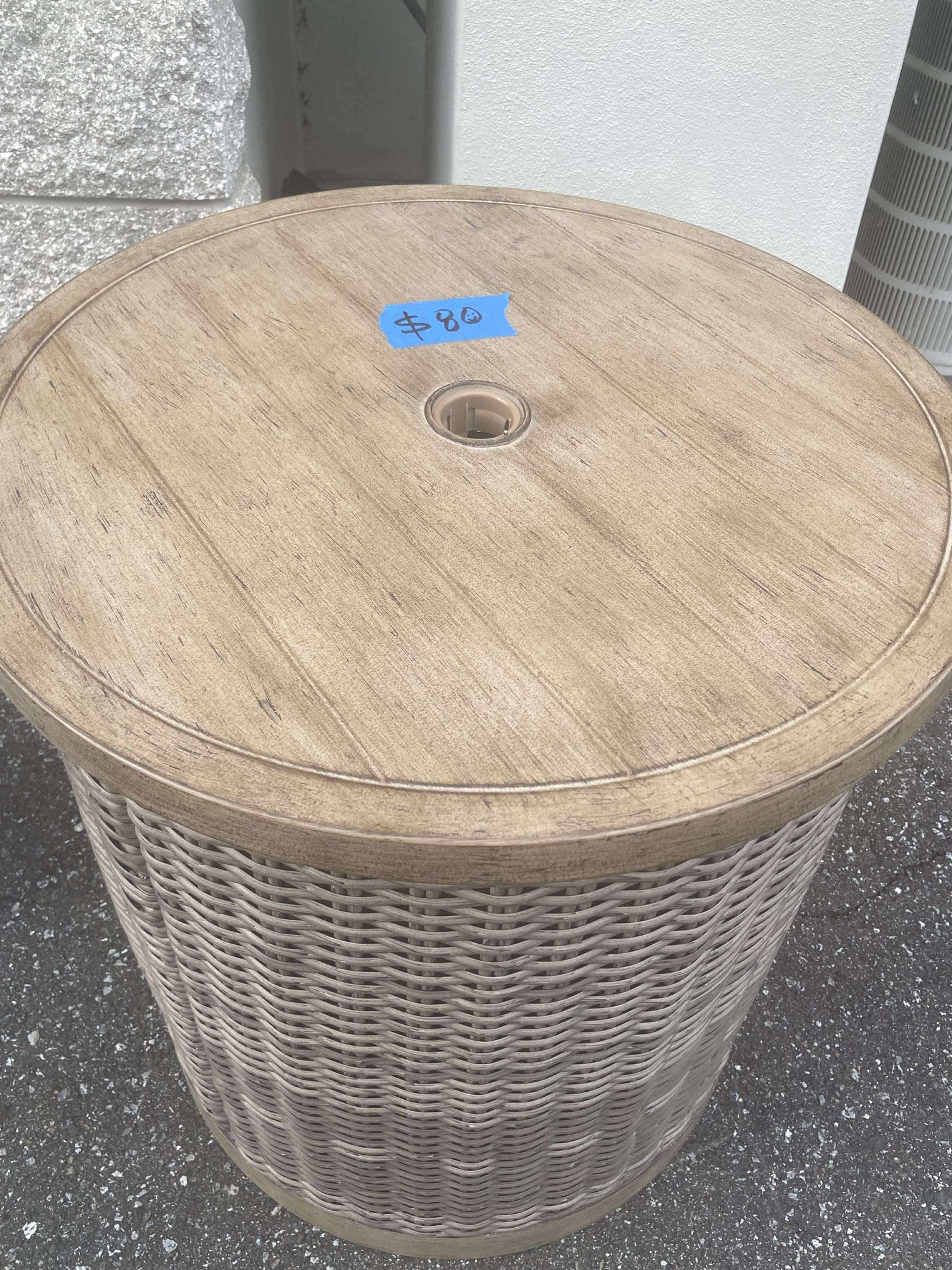 Outdoor Wicker Bistro Table