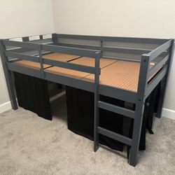 Gray Loft Twin Bed
