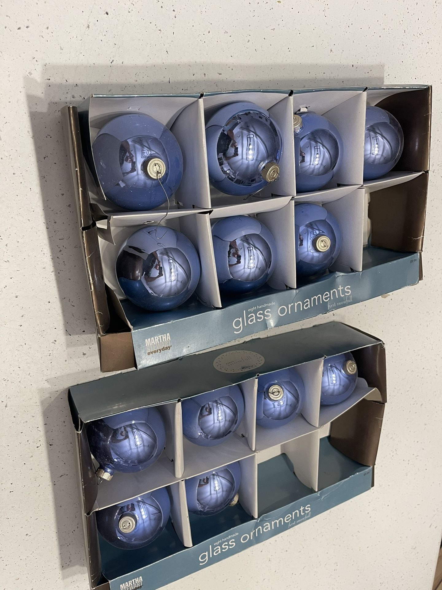 Martha Stewart First Snowfall Christmas Ornaments