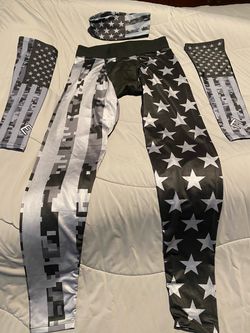 Men’s Compression Tights, Arm Sleeves, and Headband Matching Set