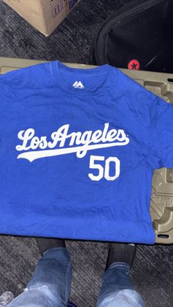 Mookie Betts #50 Los Angeles Dodgers Royal Blue Name & Number Player T-Shirt - Size M