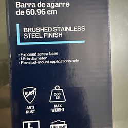 24” Stainless Steel Grab Bar – New in Box (ADA Compliant) 