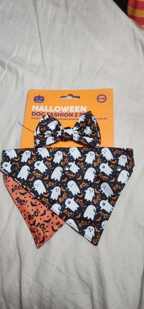 Pet Dog Collar And Bow Tie Set