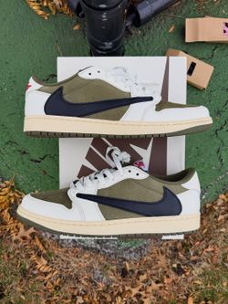 Nike Jordan 1 Low Travis Scott Medium Olive & OG Olive