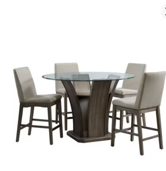 Glass Table & Chair Set