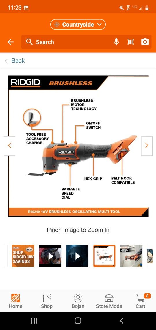 Ridgid 18v Oscillating Tool Power tools