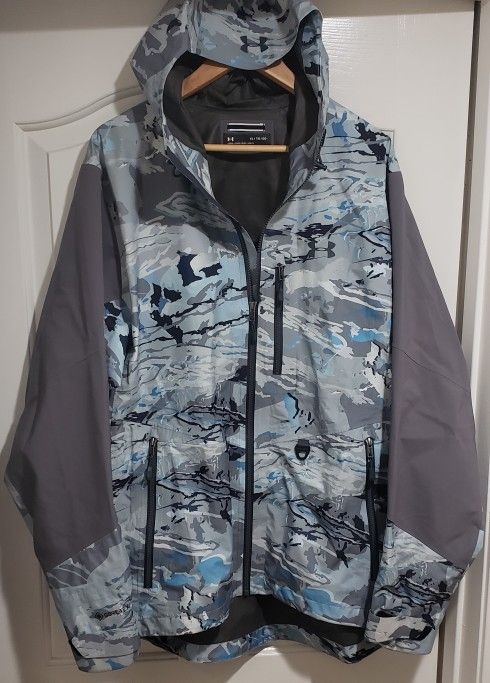 Under Armour Gore-Tex Shoreman Jacket Hydro Camo Men's Size XL Authentic