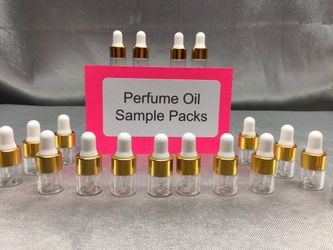 Sample Pack, Most Popular Perfume Oils, 1 Ml Dropper Bottles, 12 Samples In A Pack