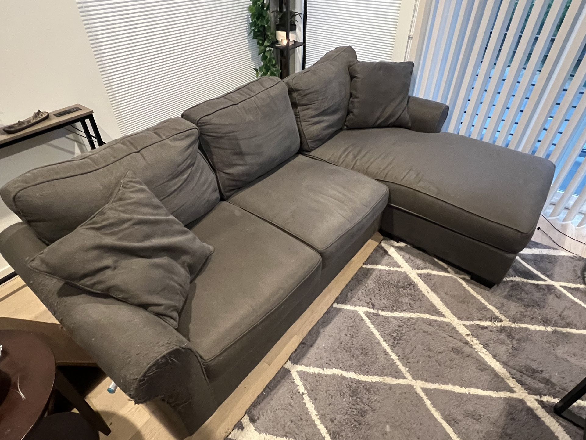 Free Comfortable Sofa w/ Reversible Chaise