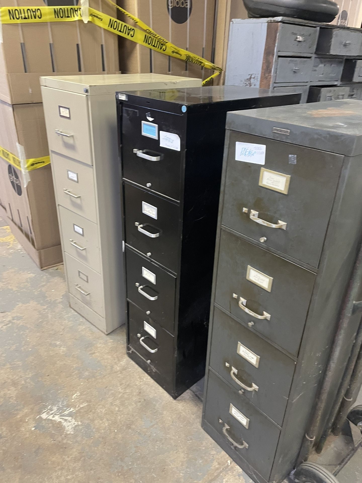 Used 4 Drawer Metal File Cabinets $10 Ea