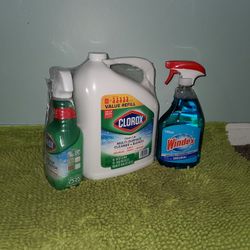 2 Clorox Cleanser 32oz & 180oz/1 Windex 36oz