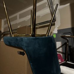 2accent Chairs Teal Velvet 