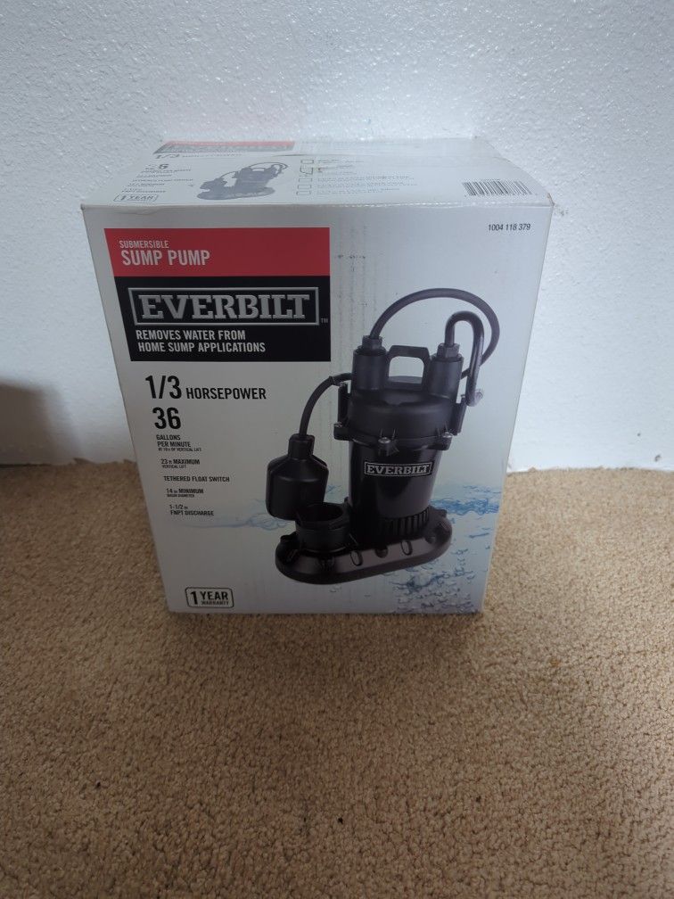 1/3 Horsepower Sump Pump