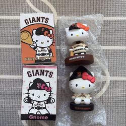 Hello Kitty x San Francisco Giants Bobble Head And Gnome