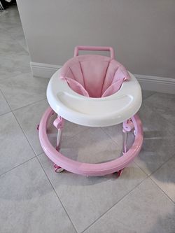 Foldable Round Baby Walker with Push Handle (frequently marketed online as an "Anti-O-Leg" or "Anti-Rollover" activity walker).