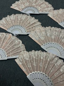 100x Blue sequin Fans w/ gift bag mis 15 Favor Party Favor Spring Summer Beach