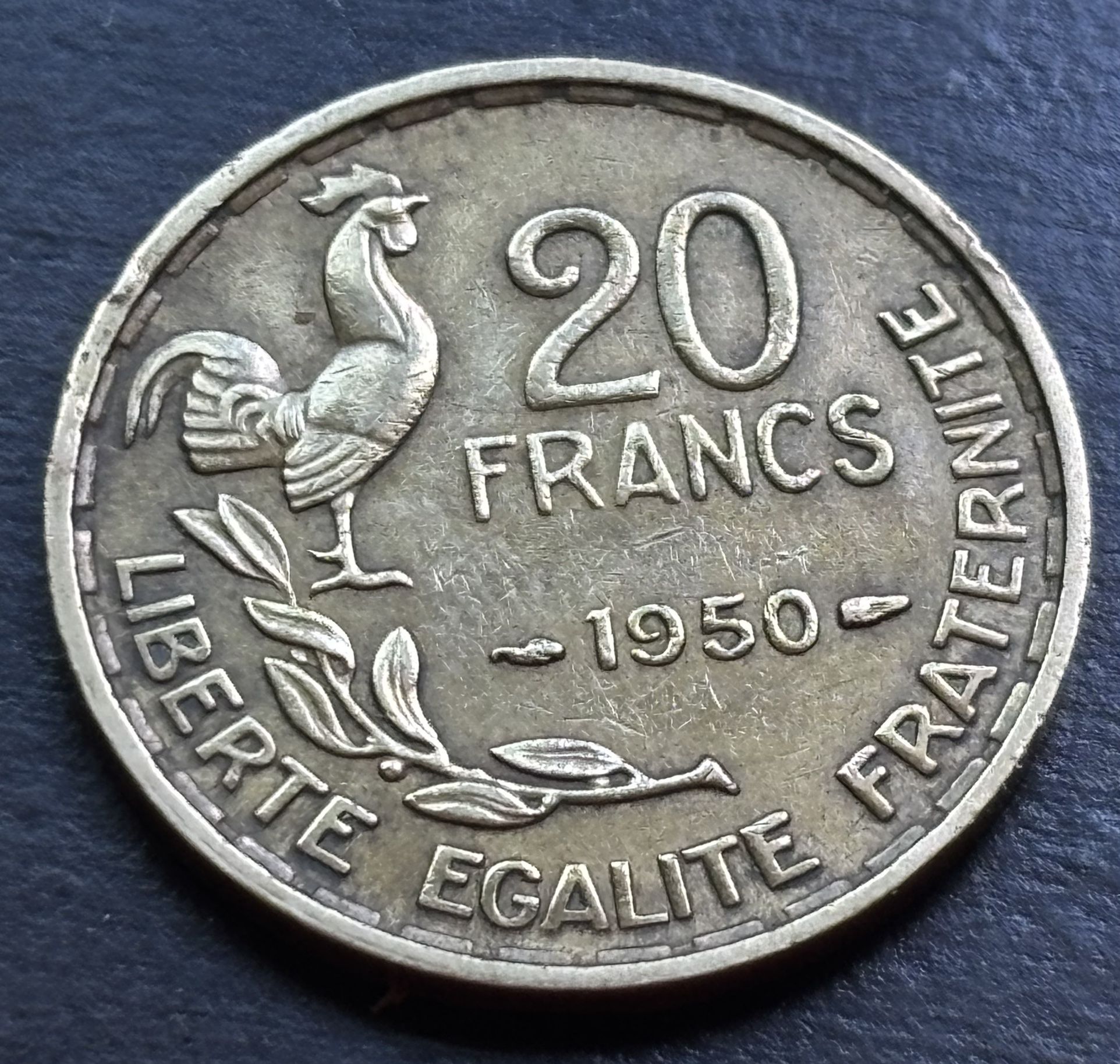 20 Franks 1950. Coin Of France