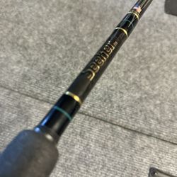 Seeker Black Steel Fishing Rod  
