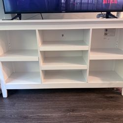 White TV stand 