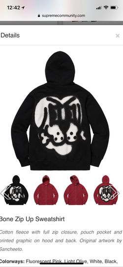 supreme bone zip up
