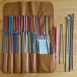 Large Vintage Lot of Knitting Needles, Tunisian Crochet Hooks, and some Circulars