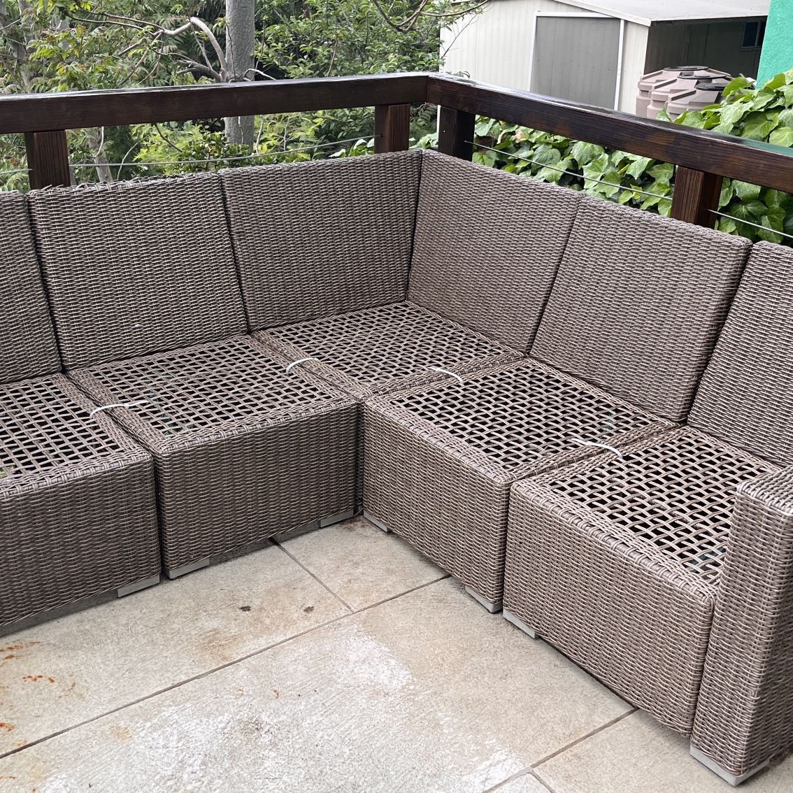 Outdoor Patio Sofa Set 5 Piece 7’ X 7’ 