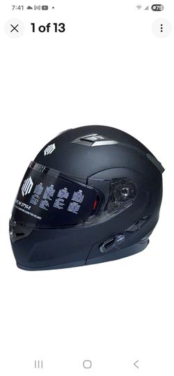 Modular Motorcycle Helmet Gloss Black Size L