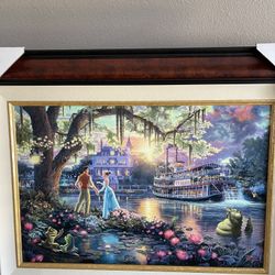 Disney Thomas Kinkade Picture With Frame.