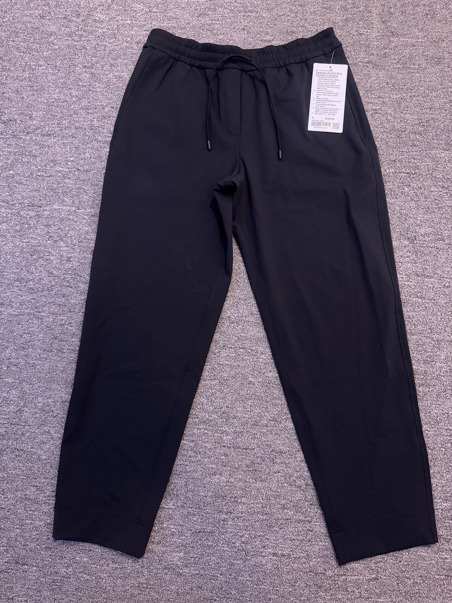Lululemon Womens Tapered Mid-Rise 7/8 Pant Luxtreme SMALL NEW