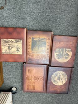 5 Decorative Books Leather