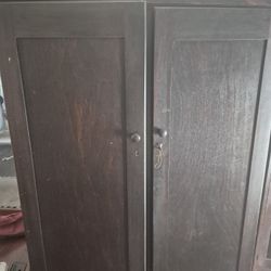 Vintage Chaddock-Wood Gentleman’s Wardrobe / Armoire – Solid Wood